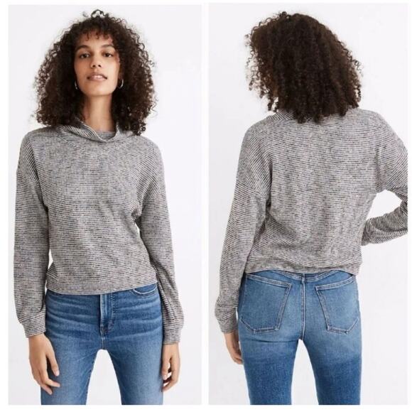 Madewell Textured Stripe Turtleneck Top S 
Rainbow Rib - Picture 1 of 7